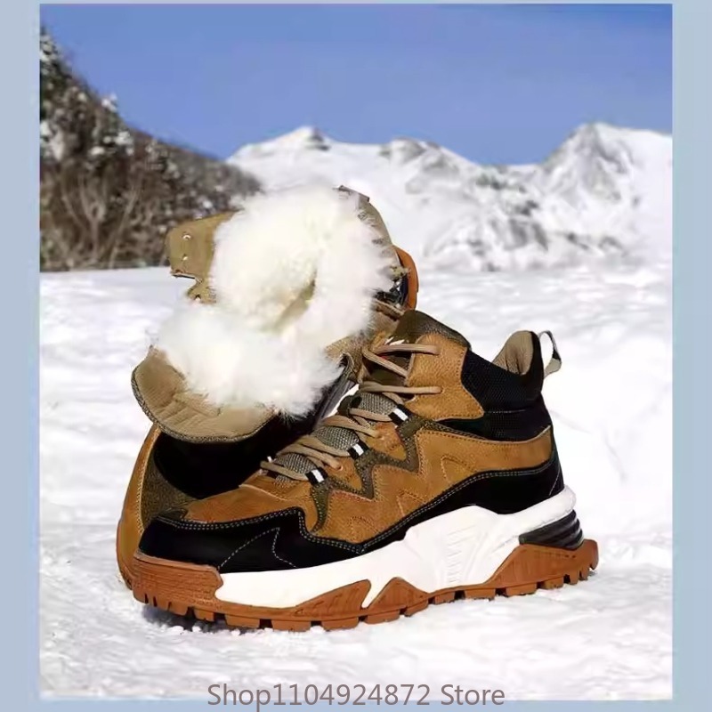 Men'S Shoes With Support - Зимняя теплая шерстяная хлопковая обувь, мужские
