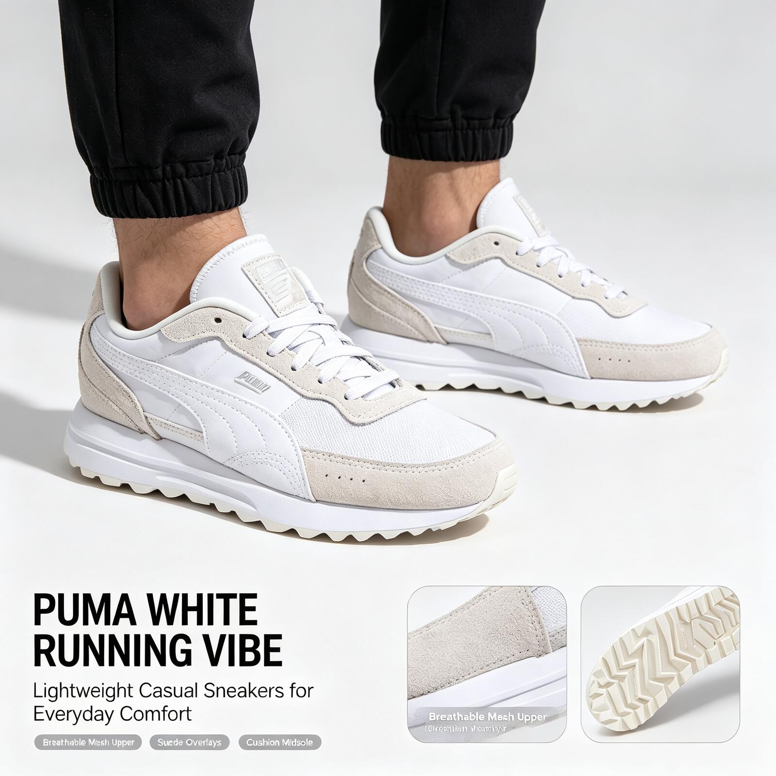 Men'S Shoes Puma Sneakers - Новые популярные белые легкие кроссовки Puma