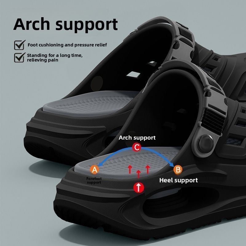 Men'S Shoes With Support - Летние дышащие тапочки с анатомической поддержкой