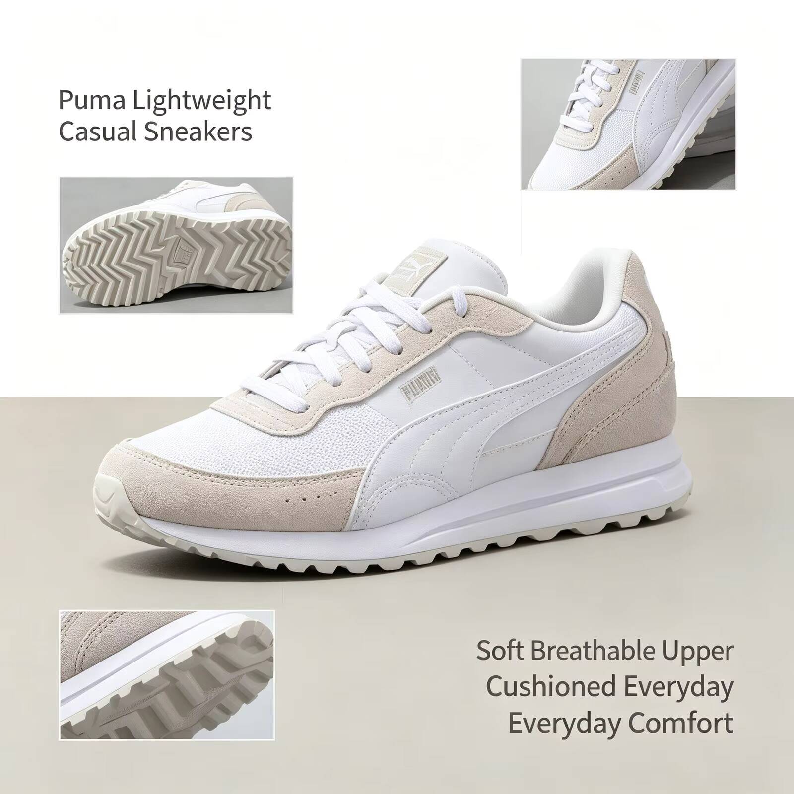 Новые популярные белые легкие  – обзор и цена Men'S Shoes Puma Sneakers