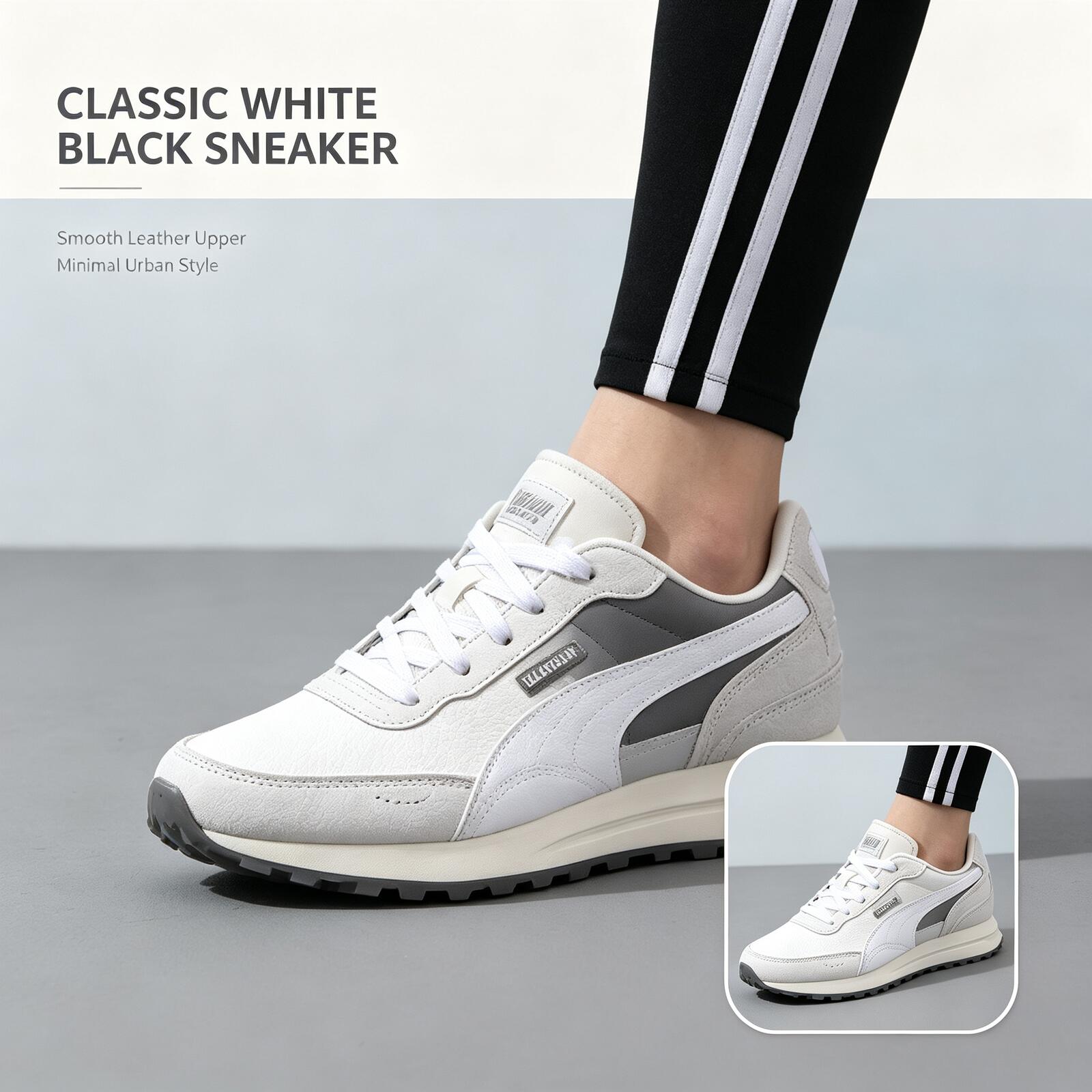 Мужские бело-черные низкие кро – обзор и цена Men'S Shoes Puma Sneakers